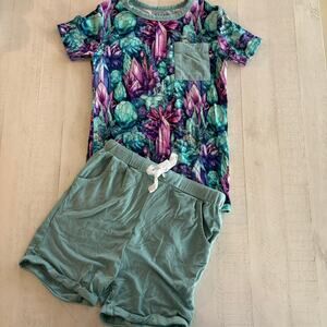 Mavella Jewels Gems Geodes Crystals Bamboo Set Purple and Blue Size 5/6 EUC